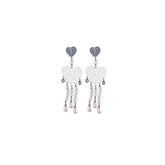 Christian Dior Heart Pink Clip On Earrings Costume Jewellery